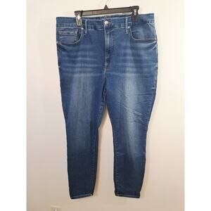 Good American Women's Medium Wash High-Rise Skinny Jeans In Size 18
